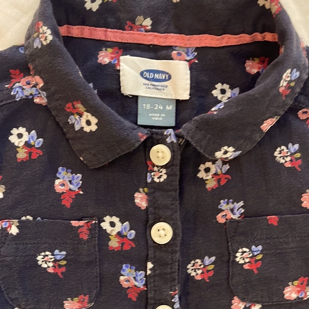 Girls Long Sleeve Collared Shirt